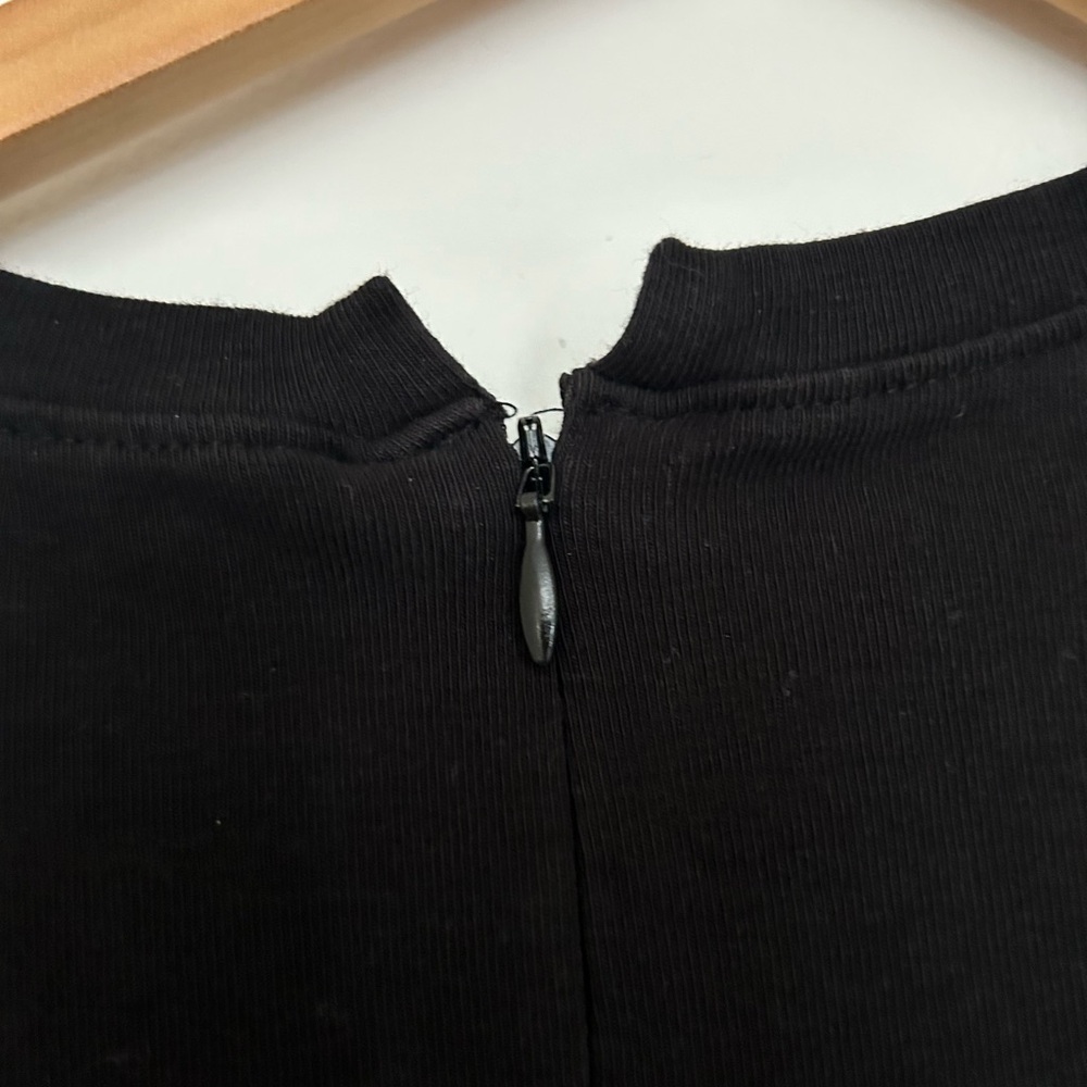 Derek Lam 10 Crosby Pierce Twist Midi Cotton Dress in Black - Size Medium - Picture 8 of 9